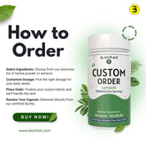 Bloofah Custom Capsule Order - Personalized Supplement, Choose Your Ingredients, Dosage & Capsule Count, Tailored to Your Health Needs, Natural & High-Quality Custom Capsules - Bloofah